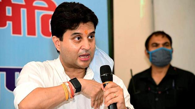 Addressing a public meeting on Tuesday, Jyotiraditya Scindia said that Prime Minister Narendra Modi implemented lockdown to save the life of people. (ANI Photo) Addressing a public meeting on Tuesday, Jyotiraditya Scindia said that Prime Minister Narendra Modi implemented lockdown to save the life of people. (ANI Photo)