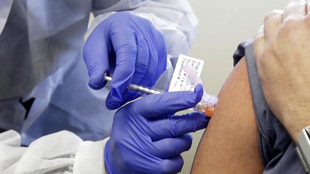 Volunteers who got two doses of the vaccine had high levels of virus-killing antibodies that exceeded the average levels seen in people who had recovered from Covid-19, researchers said.(AP)