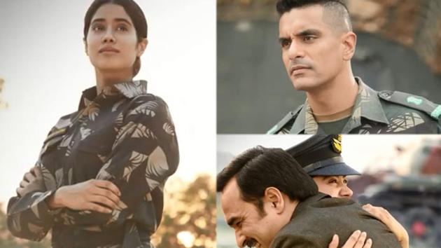 Janhvi Kapoor, Angad Bedi and Pankaj Tripathi in Gunjan Saxena: The Kargil Girl.