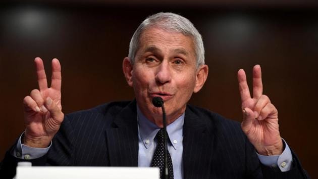 Dr Anthony Fauci, director of the National Institute for Allergy and Infectious Diseases, during a Senate Health, Education, Labor and Pensions (HELP) Committee hearing on Capitol Hill in Washington, US on June 30, 2020. (Reuters File Photo)
