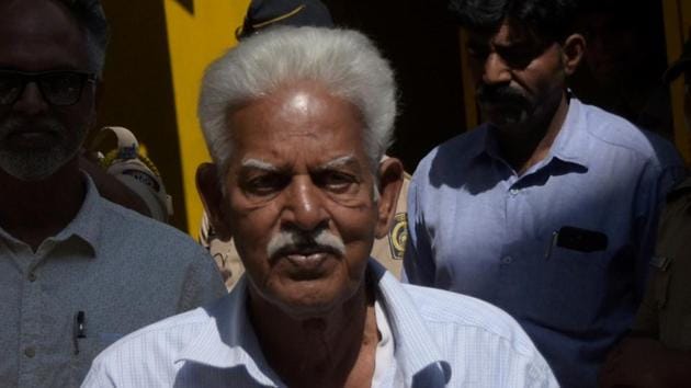 The statement also alleged that the neglect has led to another accused in the case, Vernon Gonsalves, who looked after Rao in Taloja Jail, at grave risk. (HT PHOTO)