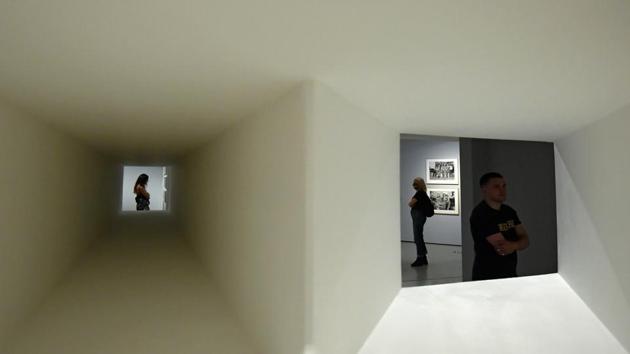 Visitors view photographs in the exhibition 'Masculinities' at the Barbican arts centre in London, Britain. (REUTERS/Toby Melville) Visitors view photographs in the exhibition 'Masculinities' at the Barbican arts centre in London, Britain. (REUTERS/Toby Melville)