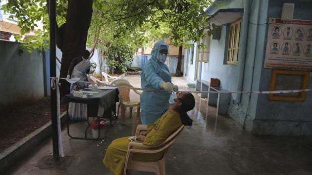 There has been a surge in Covid-19 positive cases over the past two weeks amid widespread complaints from the public about lack of availability of sufficient beds in both government and private-run hospitals.(AP file photo) There has been a surge in Covid-19 positive cases over the past two weeks amid widespread complaints from the public about lack of availability of sufficient beds in both government and private-run hospitals.(AP file photo)