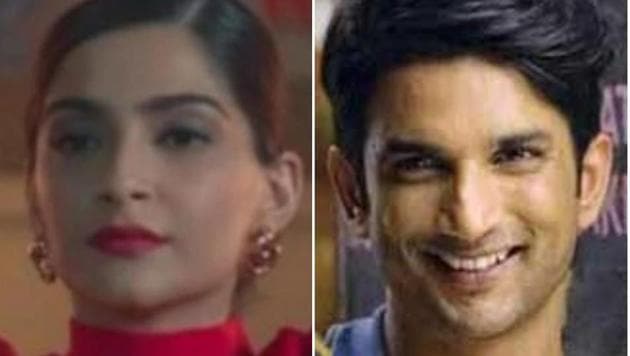 Sonam Kapoor in The Zoya Factor (L) and Sushant Singh Rajput in Chhichhore (R).