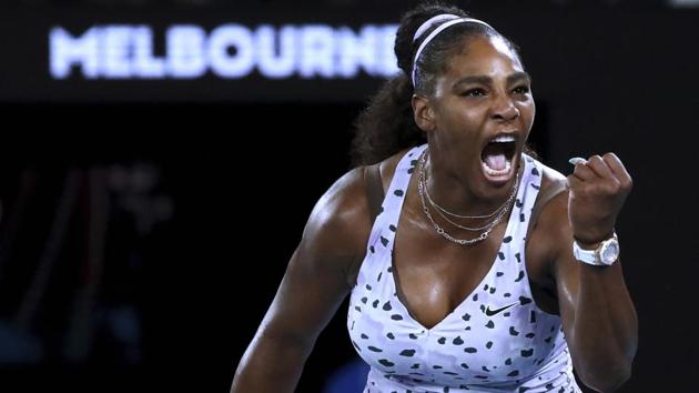 Serena Williamsreacts during her second round singles match against Slovenia's Tamara Zidansek at the Australian Open tennis championship in Melbourne, Australia.(AP)