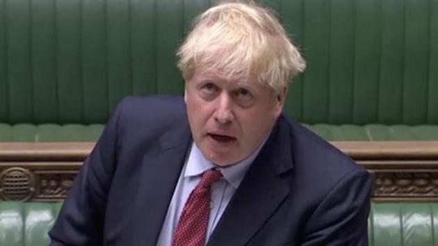 Britain's Prime Minister Boris Johnson in the Parliament in London, Britain on July 15, 2020.(Reuters File Photo)