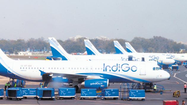 Indigo aircrafts,at IGI airport. photographed by Ramesh Pathania