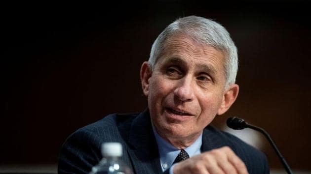Anthony Fauci, director of the National Institute of Allergy and Infectious Diseases, speaks during a Senate Health, Education, Labor and Pensions Committee hearing on efforts to get back to work and school during the coronavirus disease outbreak, in Washington, DC, US.(REUTERS)