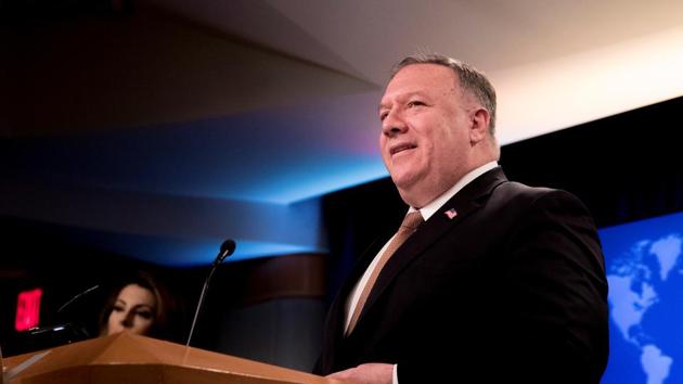 US Secretary of State Mike Pompeo speaks during a news conference at the State Department in Washington, DC, US. (REUTERS) US Secretary of State Mike Pompeo speaks during a news conference at the State Department in Washington, DC, US. (REUTERS)