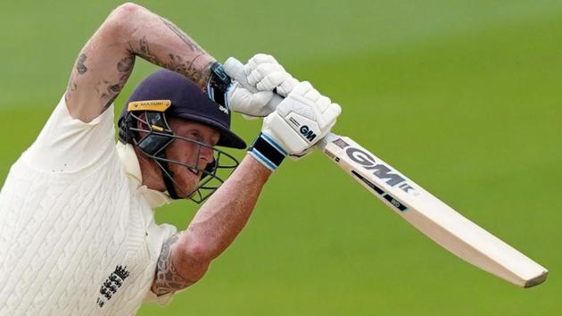 Ben Stokes with an on drive that cleared the boundary.(Reuters)