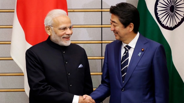 File photo of Indian PM Narendra Modi with Japanese PM Shinzo Abe(AP File)