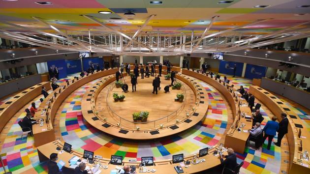 The pandemic sent the EU into a tailspin with 27-nation bloc’s economy contracting by 8.3% this year, according to the latest predictions. Around 135,000 of its citizens have died from Covid-19. (AFP Photo) The pandemic sent the EU into a tailspin with 27-nation bloc’s economy contracting by 8.3% this year, according to the latest predictions. Around 135,000 of its citizens have died from Covid-19. (AFP Photo)