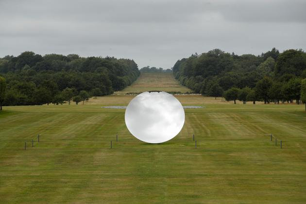 A sculpture of a British-Indian artist Anish Kapoor is pictured in the gardens at Houghton Hall in Norfolk, Britain July 9, 2020. (REUTERS)