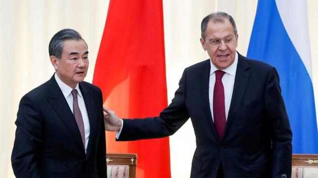 Russian Foreign Minister Sergey Lavrov and Chinese Foreign Minister Wang Yi.(REUTERS) Russian Foreign Minister Sergey Lavrov and Chinese Foreign Minister Wang Yi.(REUTERS)
