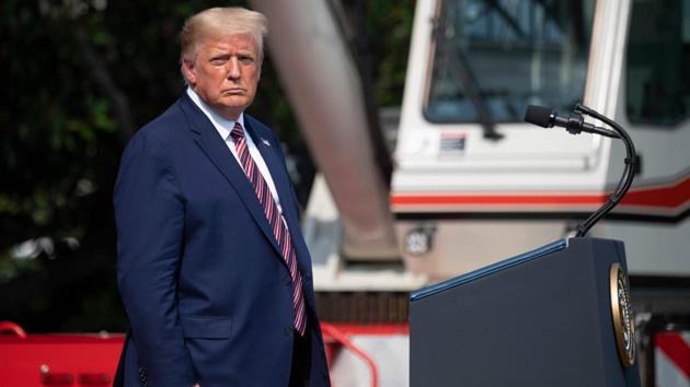 US President Donald Trump looks on before delivering remarks at the White House in Washington,DC. (AFP) US President Donald Trump looks on before delivering remarks at the White House in Washington,DC. (AFP)