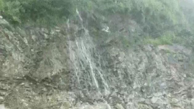 There was heavy rain in Uttarakhand’s Pithoragarh on Saturday.(ANI Photo) There was heavy rain in Uttarakhand’s Pithoragarh on Saturday.(ANI Photo)