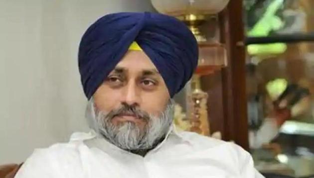 Shiromani Akali Dal president Sukhbir Singh Badal.(Representational photo) Shiromani Akali Dal president Sukhbir Singh Badal.(Representational photo)