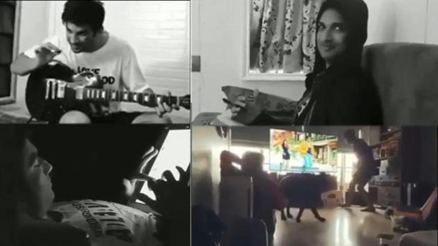 Glimpses of Sushant Singh Rajput’s life from the video.