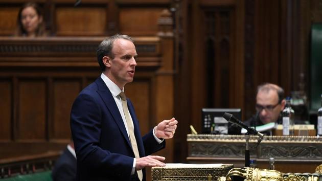 Britain's Foreign Secretary Dominic Raab. (via Reuters)