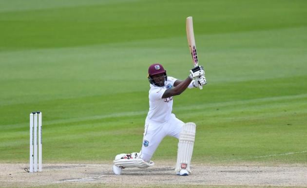 Shamarh Brooks and Jermaine Blackwood were involved in a 100-run partnership for the fifth wicket to lead West Indies fightback, with both batsmen scoring half-centuries. Unfortunately for the Windies, the partnership was broken by Ben Stokes last over before tea. (ICC)