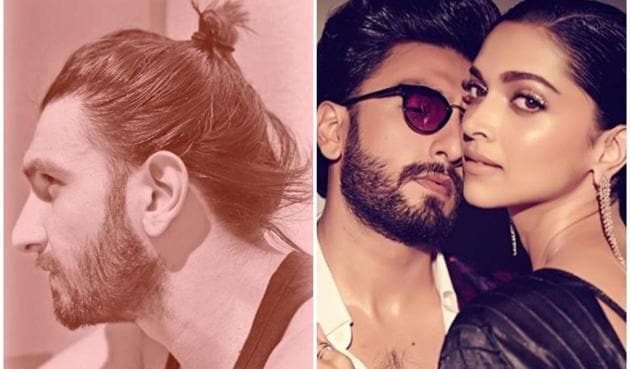 Ranveer Singh flaunted his man bun styled by Deepika Padukone in his latest Instagram post. Ranveer Singh flaunted his man bun styled by Deepika Padukone in his latest Instagram post.