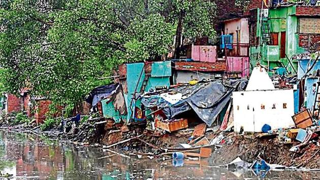 The drain, known as Sen Nursing Home Drain, comes under the jurisdiction of the South Delhi Municipal Corporation. (HT Photo) The drain, known as Sen Nursing Home Drain, comes under the jurisdiction of the South Delhi Municipal Corporation. (HT Photo)