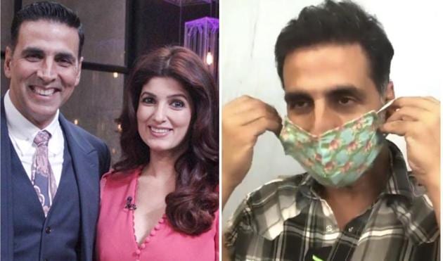Twinkle Khanna did not appreciate Akshay Kumar using her mask in the awareness video. Twinkle Khanna did not appreciate Akshay Kumar using her mask in the awareness video.