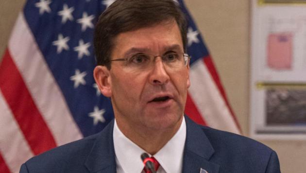 US defence secretary Mark Esper made a special mention of burgeoning India-US security ties, which in recent years have expanded to the 2+2 dialogue(@EsperDoD/Twitter)