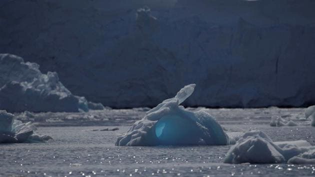 An iceberg floats along the water, close to Fournier Bay, in Antarctica.(Reuters File Photo) An iceberg floats along the water, close to Fournier Bay, in Antarctica.(Reuters File Photo)