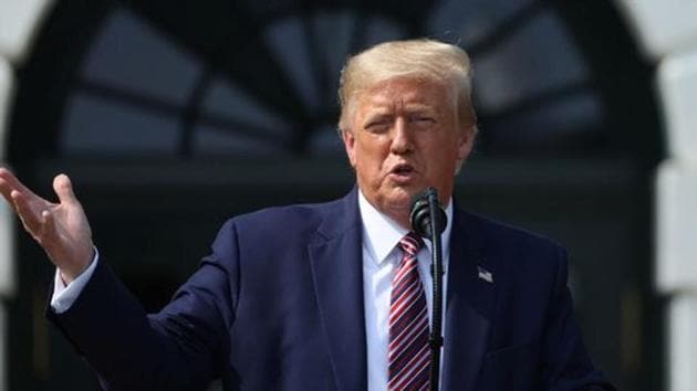 US President Donald Trump unveiled an expansion of the “Operation Legend” program to more cities in a further effort by federal officials to tackle violence.(Reuters) US President Donald Trump unveiled an expansion of the “Operation Legend” program to more cities in a further effort by federal officials to tackle violence.(Reuters)