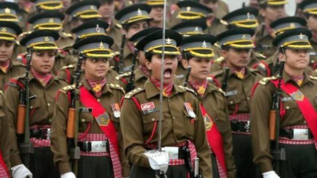 An all women contingent of the Indian Army during the Republic Day parade at Rajpath in New Delhi. (PTI PHOTO.) An all women contingent of the Indian Army during the Republic Day parade at Rajpath in New Delhi. (PTI PHOTO.)