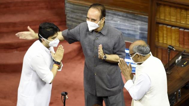 The newly-elected Rajya Sabha members have been distributed seats in all 24 department-related standing committees of Parliament on Thursday, days before its monsoon session is set to begin.(ARVIND YADAV/HT PHOTO.) The newly-elected Rajya Sabha members have been distributed seats in all 24 department-related standing committees of Parliament on Thursday, days before its monsoon session is set to begin.(ARVIND YADAV/HT PHOTO.)