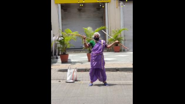 A picture of Warrior Aaji.(Instagram/@aishwarya.kale_offical) A picture of Warrior Aaji.(Instagram/@aishwarya.kale_offical)