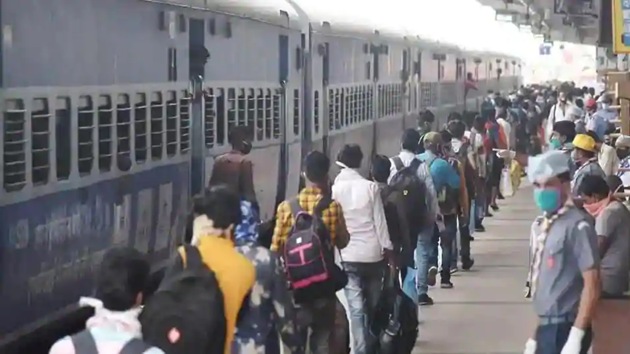 Shramik Special trains began running from May 1 in the Centre’s bid to ferry stranded migrant workers to their native states amid the Covid-19 lockdown.(PTI FIle) Shramik Special trains began running from May 1 in the Centre’s bid to ferry stranded migrant workers to their native states amid the Covid-19 lockdown.(PTI FIle)