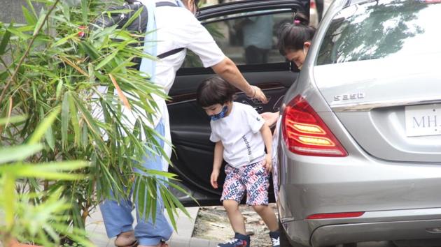 Kareena Kapoor and Saif Ali Khan’s son Taimur Ali Khan spotted outside his aunt Soha Ali Khan’s home in Mumbai.