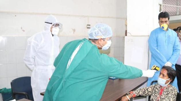 Tripura chief minister Biplab Kumar Deb at GBP hospital in Agartala in this file photo. (Twitter/@BjpBiplab) Tripura chief minister Biplab Kumar Deb at GBP hospital in Agartala in this file photo. (Twitter/@BjpBiplab)