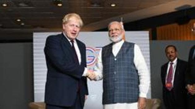 The UK, which is in the process of exiting the European Union (EU), is keen to bolster economic ties with India, which is also being wooed by the 27 remaining countries in the bloc.(REUTERS) The UK, which is in the process of exiting the European Union (EU), is keen to bolster economic ties with India, which is also being wooed by the 27 remaining countries in the bloc.(REUTERS)
