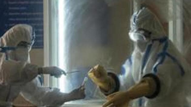 “Before the lockdown on July 9, we were sending 700 to 800 swabs for testing per day, of which 150 to 200 persons tested positive for the infection,” the civic chief said.(Pratham Gokhale/HT file photo. Representative image) “Before the lockdown on July 9, we were sending 700 to 800 swabs for testing per day, of which 150 to 200 persons tested positive for the infection,” the civic chief said.(Pratham Gokhale/HT file photo. Representative image)