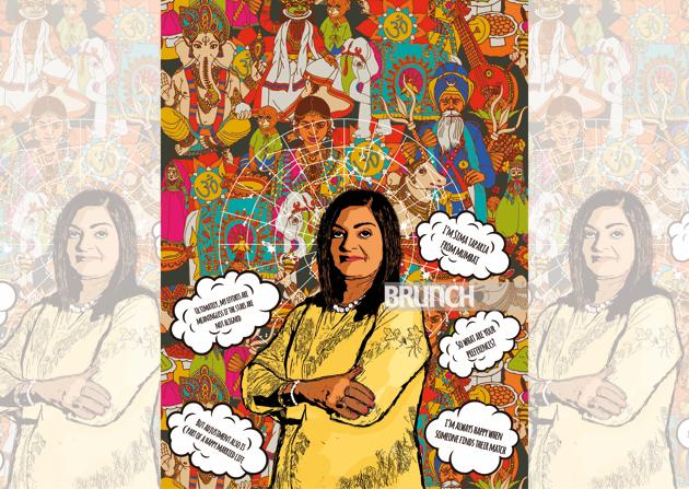 Sima Taparia, professional matchmaker has been at the centre of viral memes for the past week but remains unaffected by it.(Photo Imaging: Parth Garg) Sima Taparia, professional matchmaker has been at the centre of viral memes for the past week but remains unaffected by it.(Photo Imaging: Parth Garg)