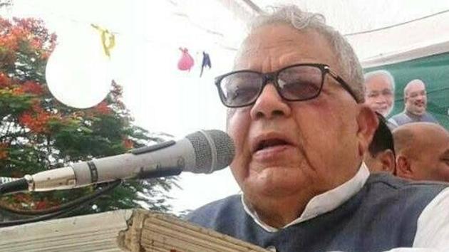 Kalraj Mishra, Rajasthan governor, said “dabav ki rajniti nahin chalegi.”(Facebook/Kalraj Mishra) Kalraj Mishra, Rajasthan governor, said “dabav ki rajniti nahin chalegi.”(Facebook/Kalraj Mishra)