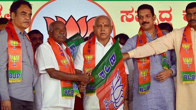 On August 1, the party intends to hold a virtual rally to be addressed by CM Yediyurappa and state unit party chief Nalin Kumar Kateel which BJP says will be attended virtually by one crore people. (PTI PHOTO.) On August 1, the party intends to hold a virtual rally to be addressed by CM Yediyurappa and state unit party chief Nalin Kumar Kateel which BJP says will be attended virtually by one crore people. (PTI PHOTO.)