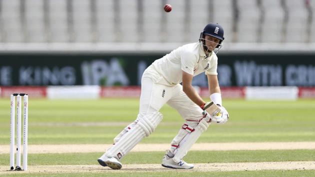 England's captain Joe Root bats during the first day of the third cricket Test match. (AP)