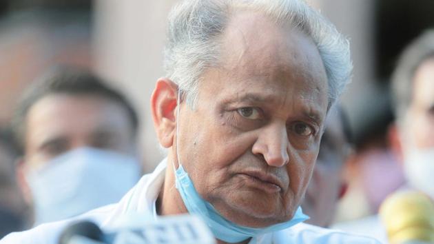 Rajasthan Chief Minister Ashok Gehlot has accused Union Minister Gajendra Singh Shekhawat of being involved in an attempt to topple his government.(Himanshu Vyas/HT PHOTO)