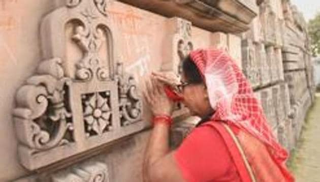As part of celebrations, all temples in Ayodhya will be decorated and lit with earthen diyas in the evening. Special puja will also be performed in all temples in Ayodhya on the bhumi pujan day. (PTI) As part of celebrations, all temples in Ayodhya will be decorated and lit with earthen diyas in the evening. Special puja will also be performed in all temples in Ayodhya on the bhumi pujan day. (PTI)