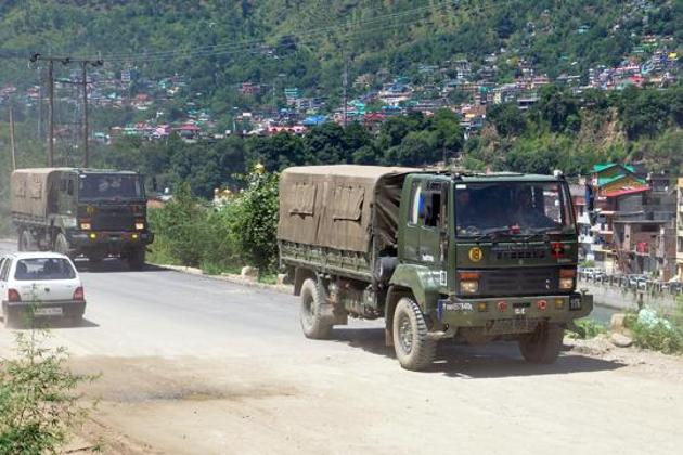 Army vehicles leave with troops leave for Leh, Kullu, July 24, 2020(ANI)