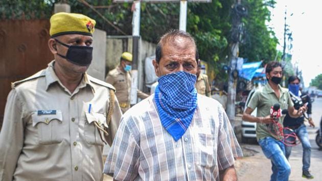 Kanpur: Police take away a person who was arrested in connection with lab technician Sanjeet Yadav's kidnapping and murder case, in Kanpur. (PTI) Kanpur: Police take away a person who was arrested in connection with lab technician Sanjeet Yadav's kidnapping and murder case, in Kanpur. (PTI)
