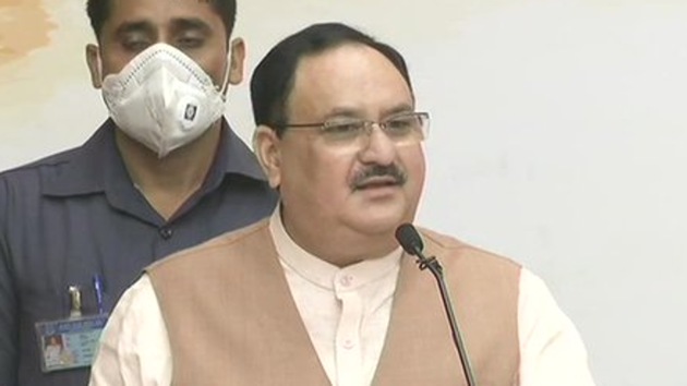 JP Nadda said as the armed forces were fighting the battle on India’s border, the political leadership was fighting it on the international arena as he pointed that the then Pakistani prime minister Nawaz Sharif had urged Bill Clinton, the US president, to intervene.(ANI/Twitter)