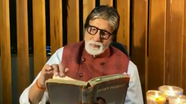 Amitabh Bachchan in a screengrab from the video.