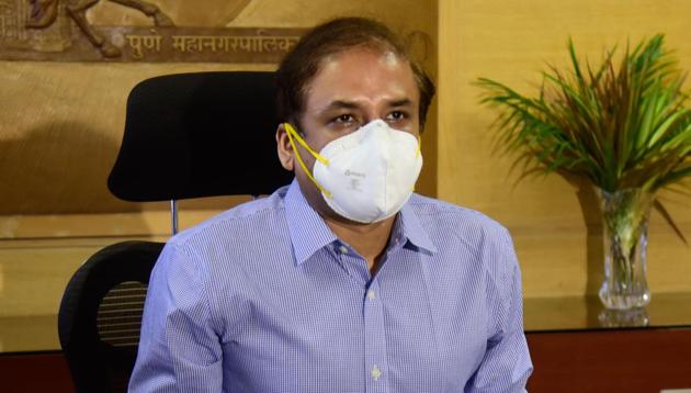 New PMC Commissioner Vikram Kumar at PMC in Pune.(Sanket Wankhade/HT PHOTO)