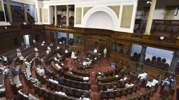 BJP candidate Leisemba Sanajaoba won the Rajya Sabha election, defeating Congress nominee T Mangi Babu. (Arvind Yadav/HT file photo) BJP candidate Leisemba Sanajaoba won the Rajya Sabha election, defeating Congress nominee T Mangi Babu. (Arvind Yadav/HT file photo)